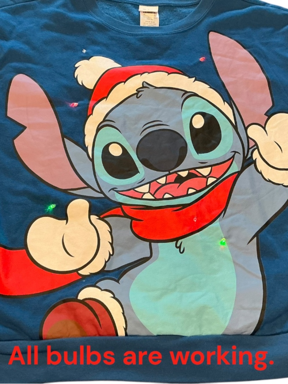 Disney Stitch Light up Christmas Sweatshirt
